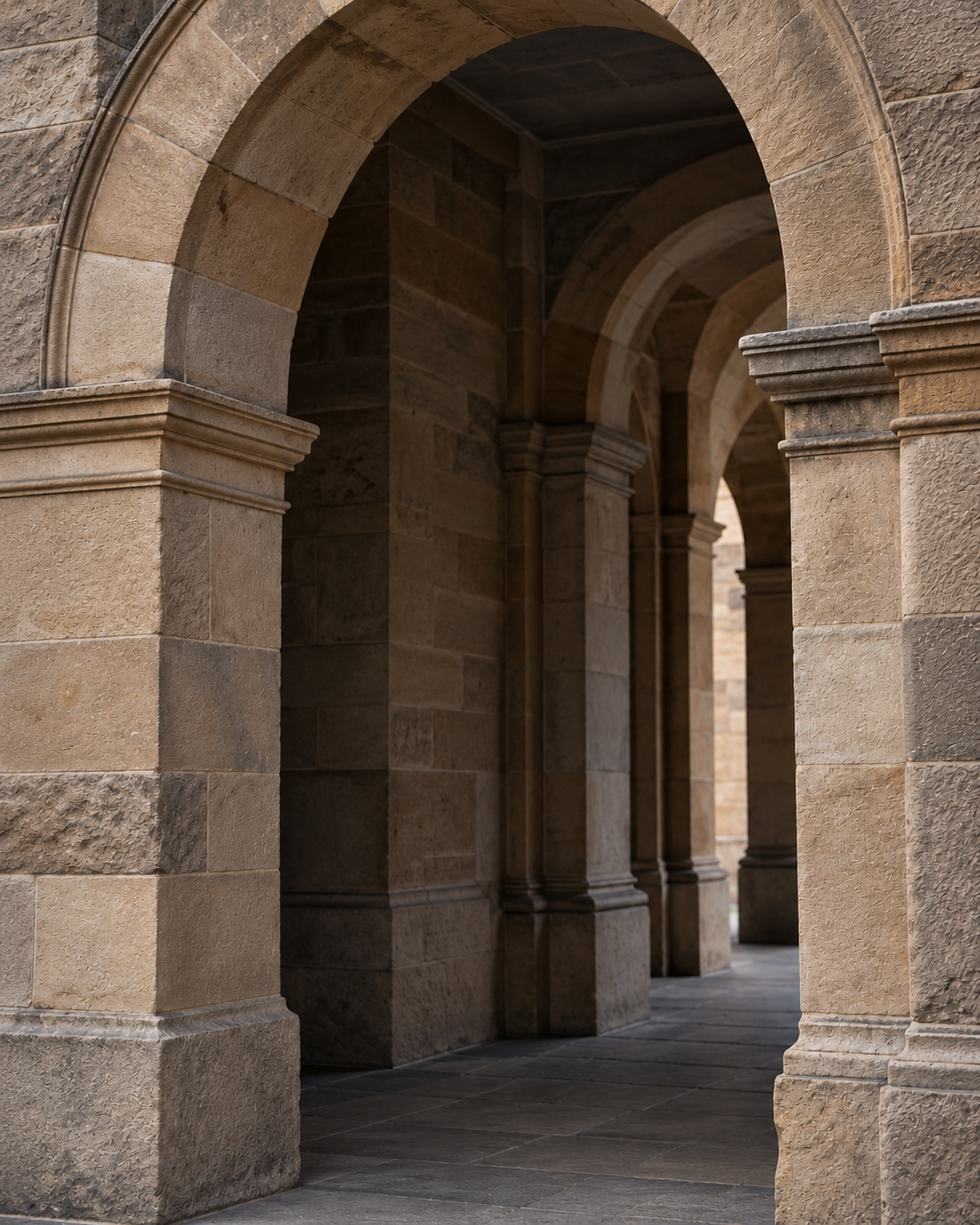 Heritage sandstone arches
